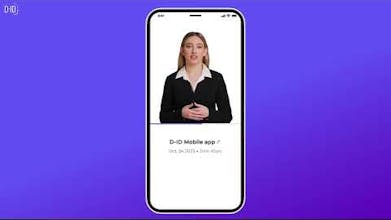 Capture d&rsquo;écran de l&rsquo;application Creative Reality™ de D-ID démontrant le processus de conception de personnes numériques réalistes.