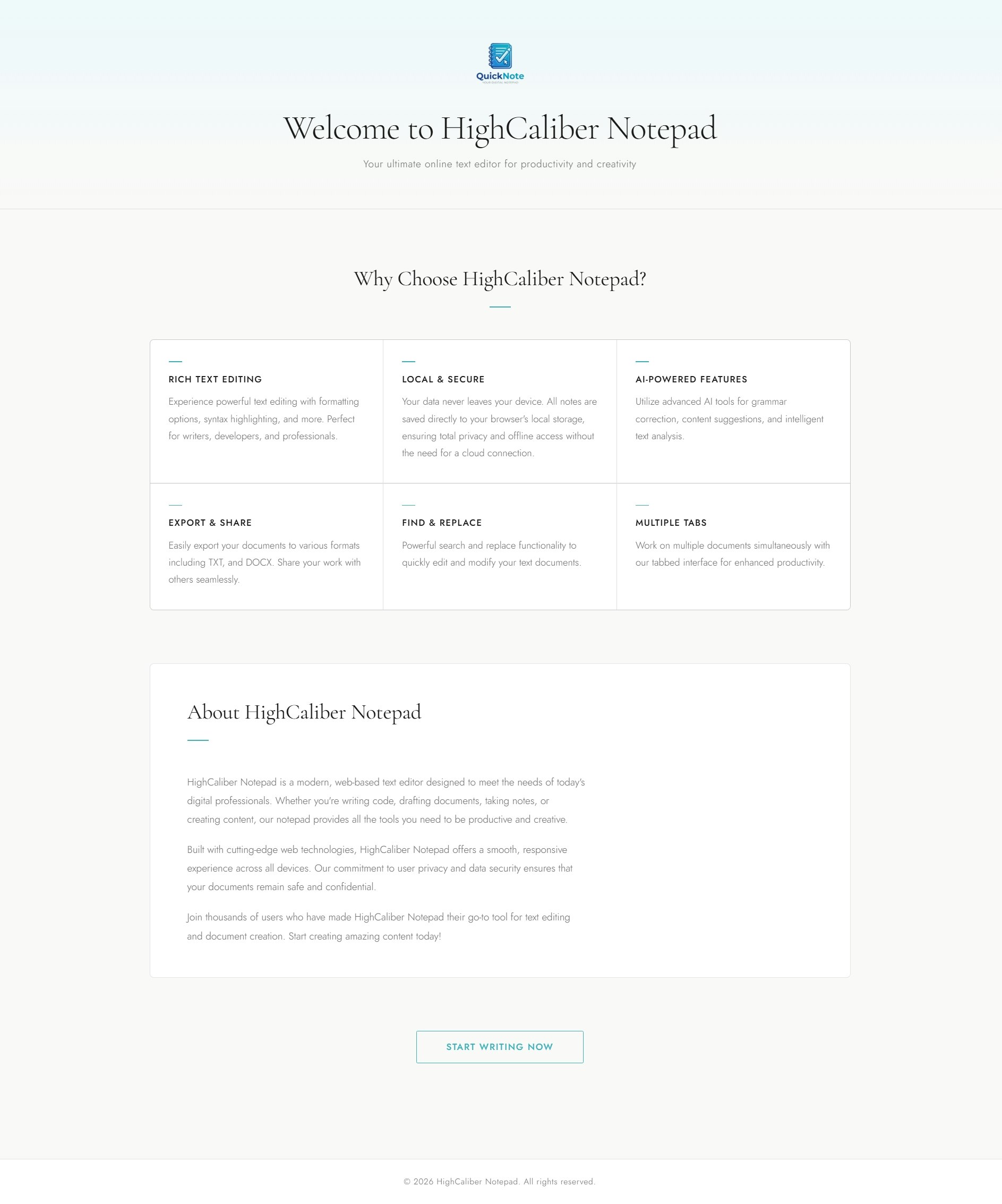 notepad.highcaliberr gallery image