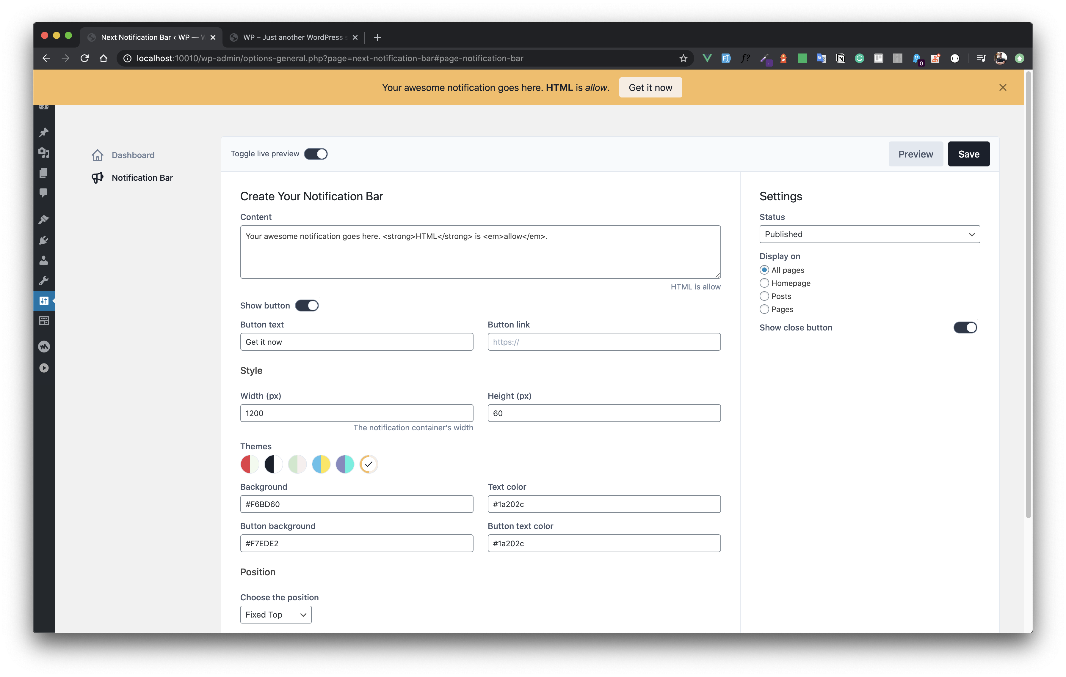 Next Notification Bar gallery image