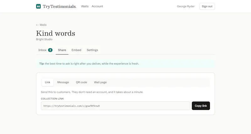 TryTestimonials screenshot 6