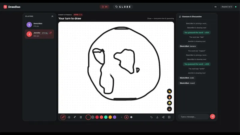 DrawDuo screenshot 1 (video preview)