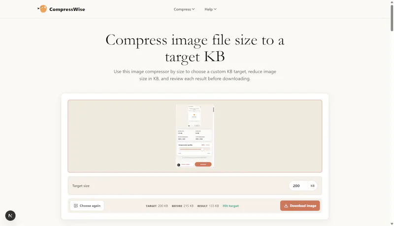 CompressWise screenshot 1