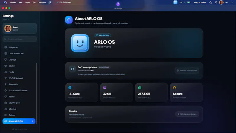 ARLO OS - Your AI-Powered Desktop screenshot 11