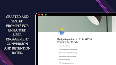 DesignSaga GPT-4 UX Prompts gallery image