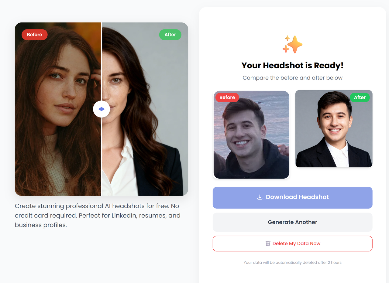 Headshots.autos - Main screenshot showing features and interface