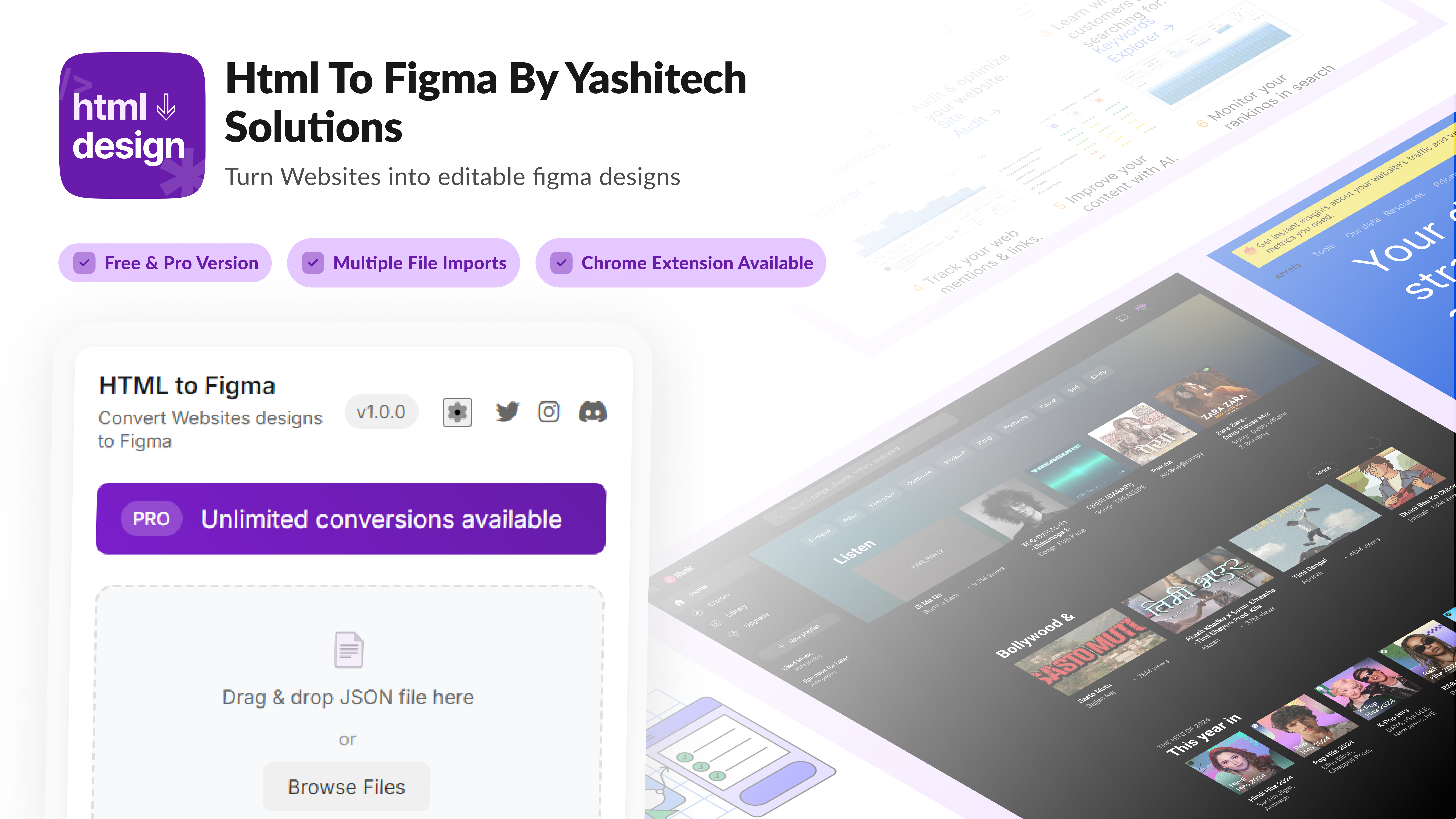HTML - Figma (Yashitech Solutions tarafından) - Herhangi bir web sitesini düzenlenebilir Figma tasarımlarına anında dönüştürün medya 2