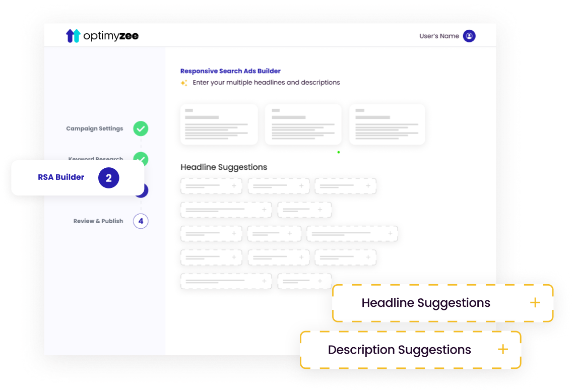 Óptima - Google Ads Search Campaign Builder - Powered por AI media 3