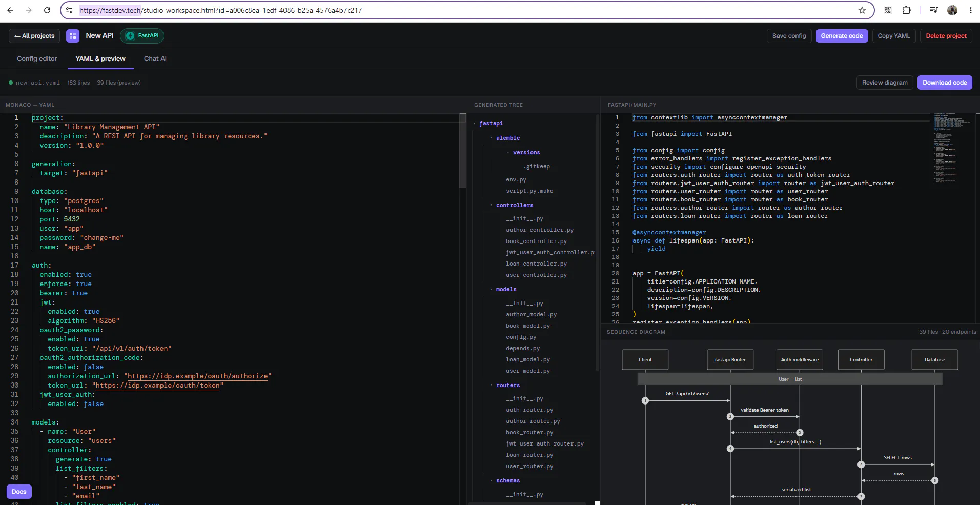 FastDev — API generator in minutes gallery image