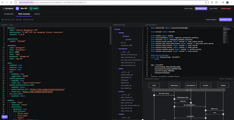 FastDev — API generator in minutes screenshot 5