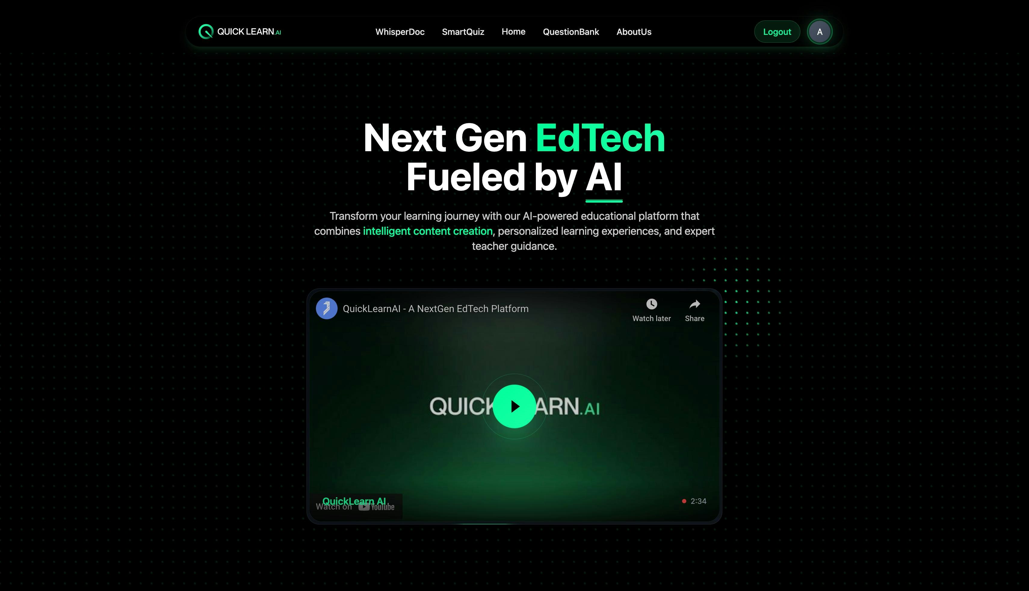 Média Quicklearn AI - Plateforme d'apprentissage EdTech Next Gen 2