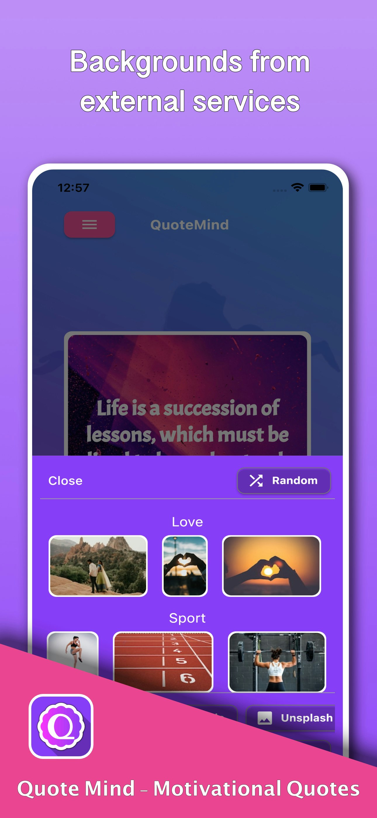 Citas motivacionales - Aplicación para iOS y Android para inspirarme en citas motivacionales media 5