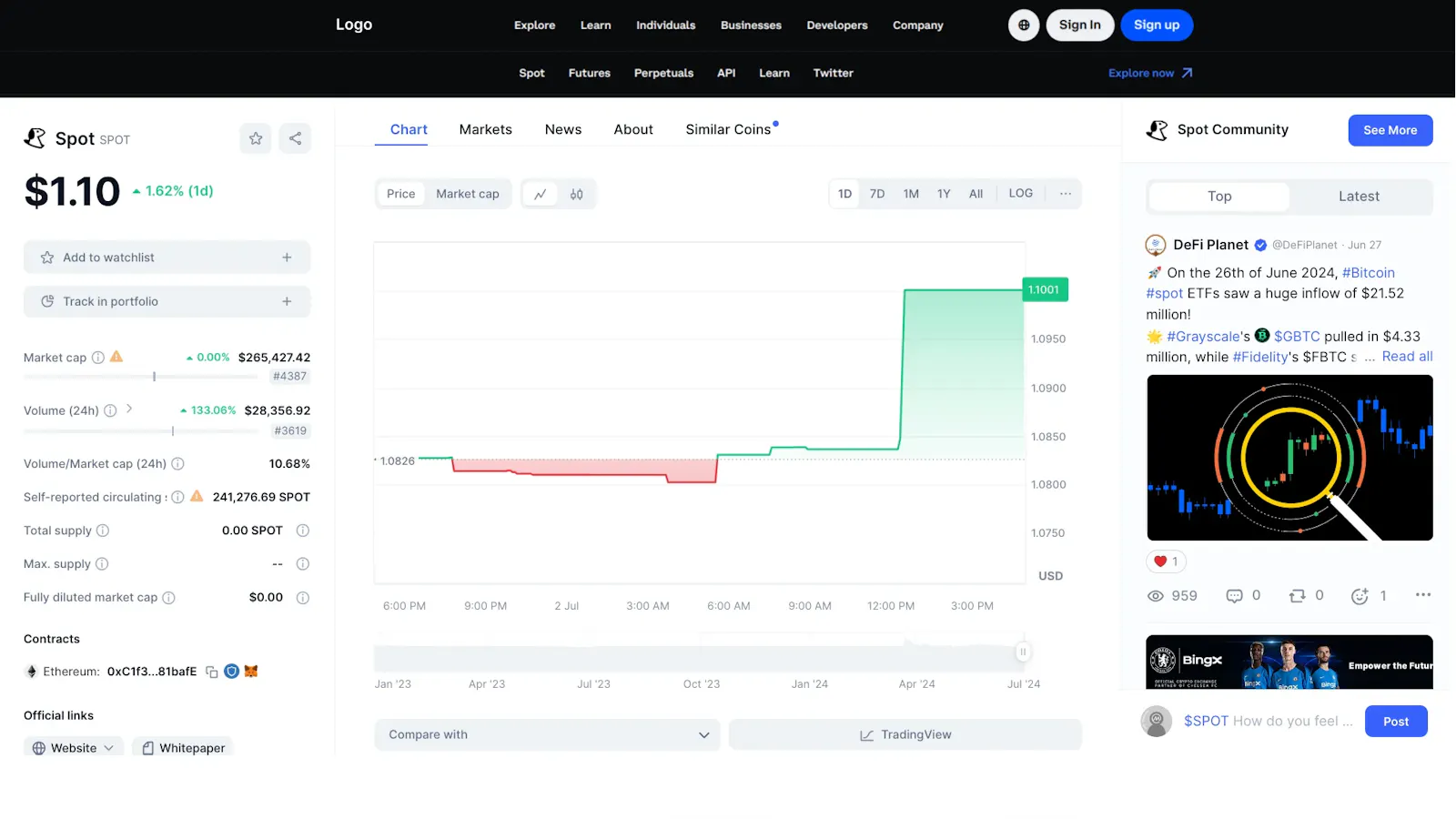 Spot Trading Development  screenshot 1