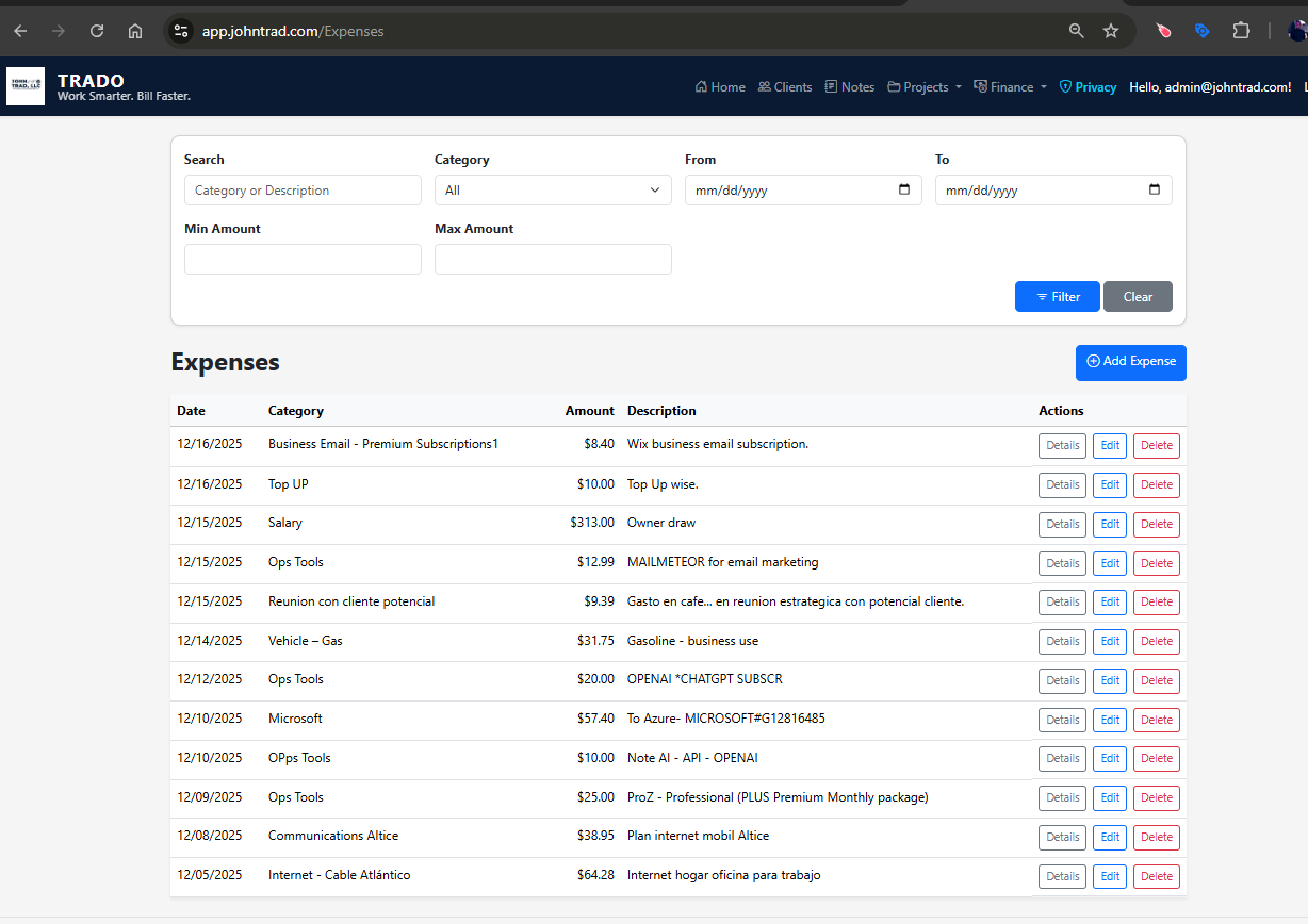 TRADO - Screenshot 4 showing product features and functionality