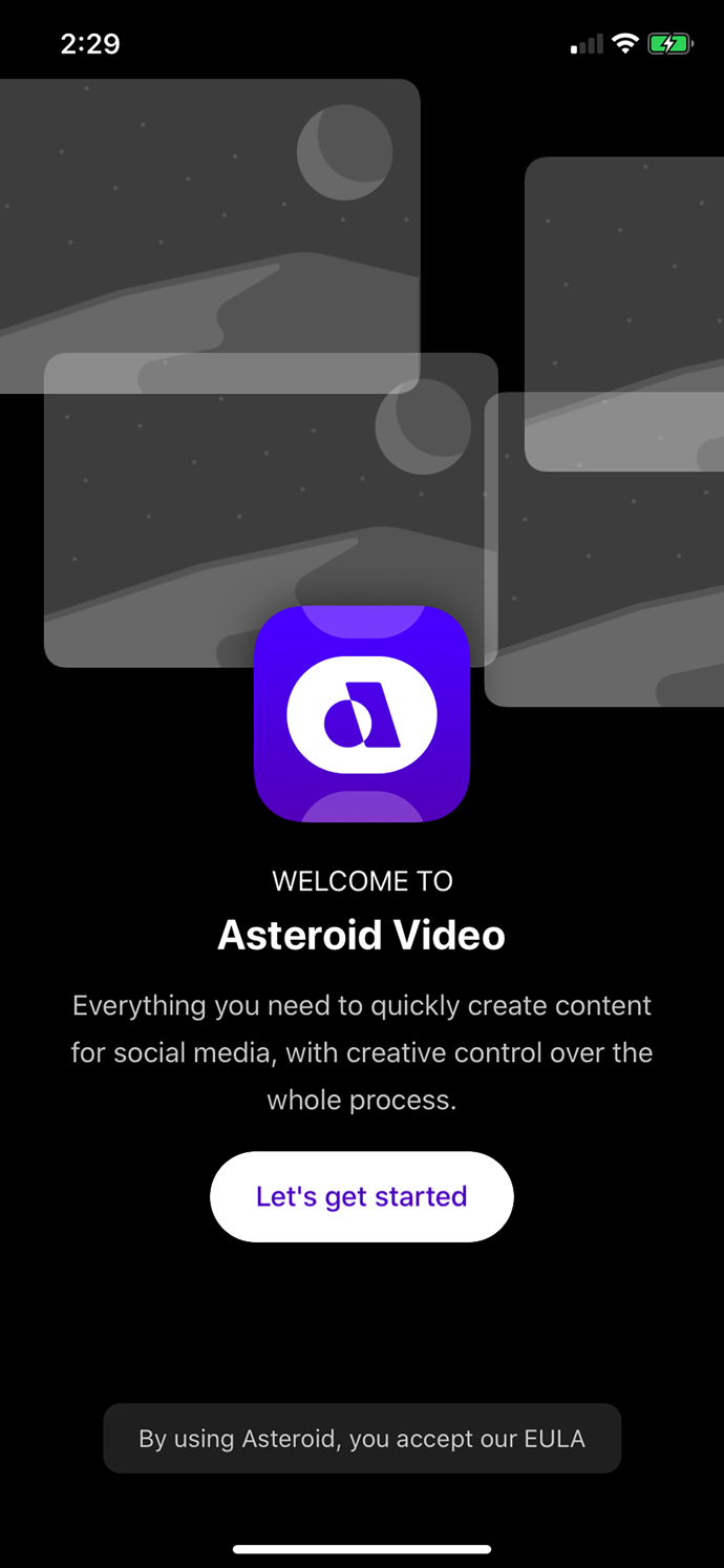 Asteroid Video gallery image