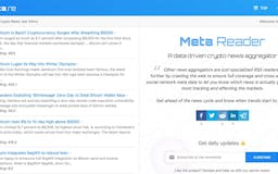 Meta.re - Data driven crypto news aggregator media 2