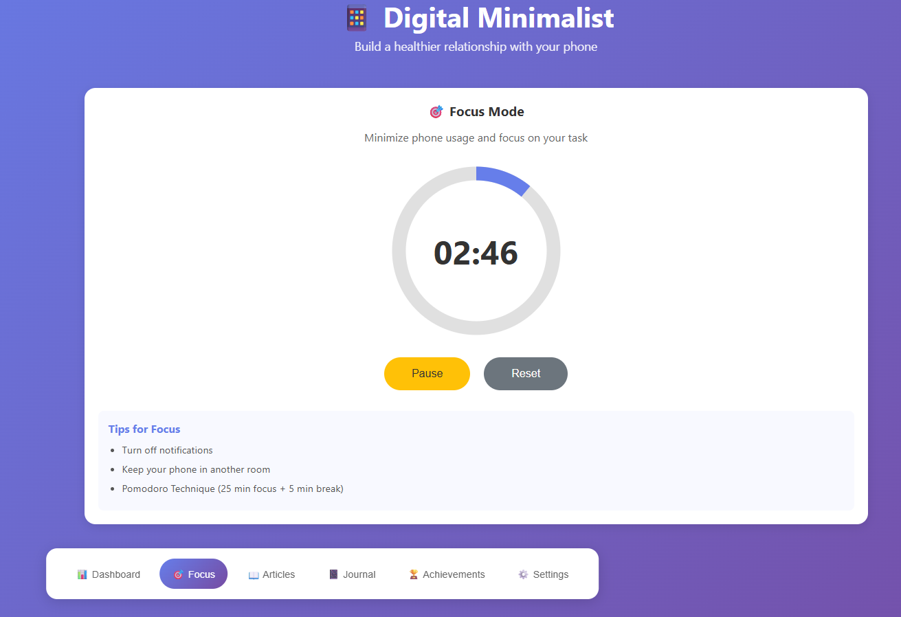 Digital Minimalist - Product Hunt launch logo and brand identity