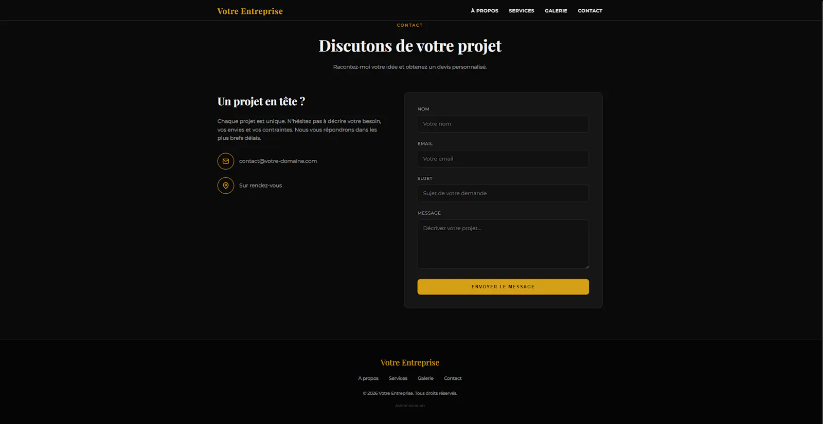 Craftsman Website Template screenshot 3