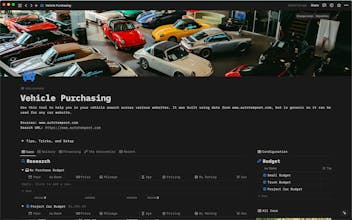 Vehicle Purchasing Research Template gallery image