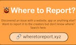 Where to Report? image