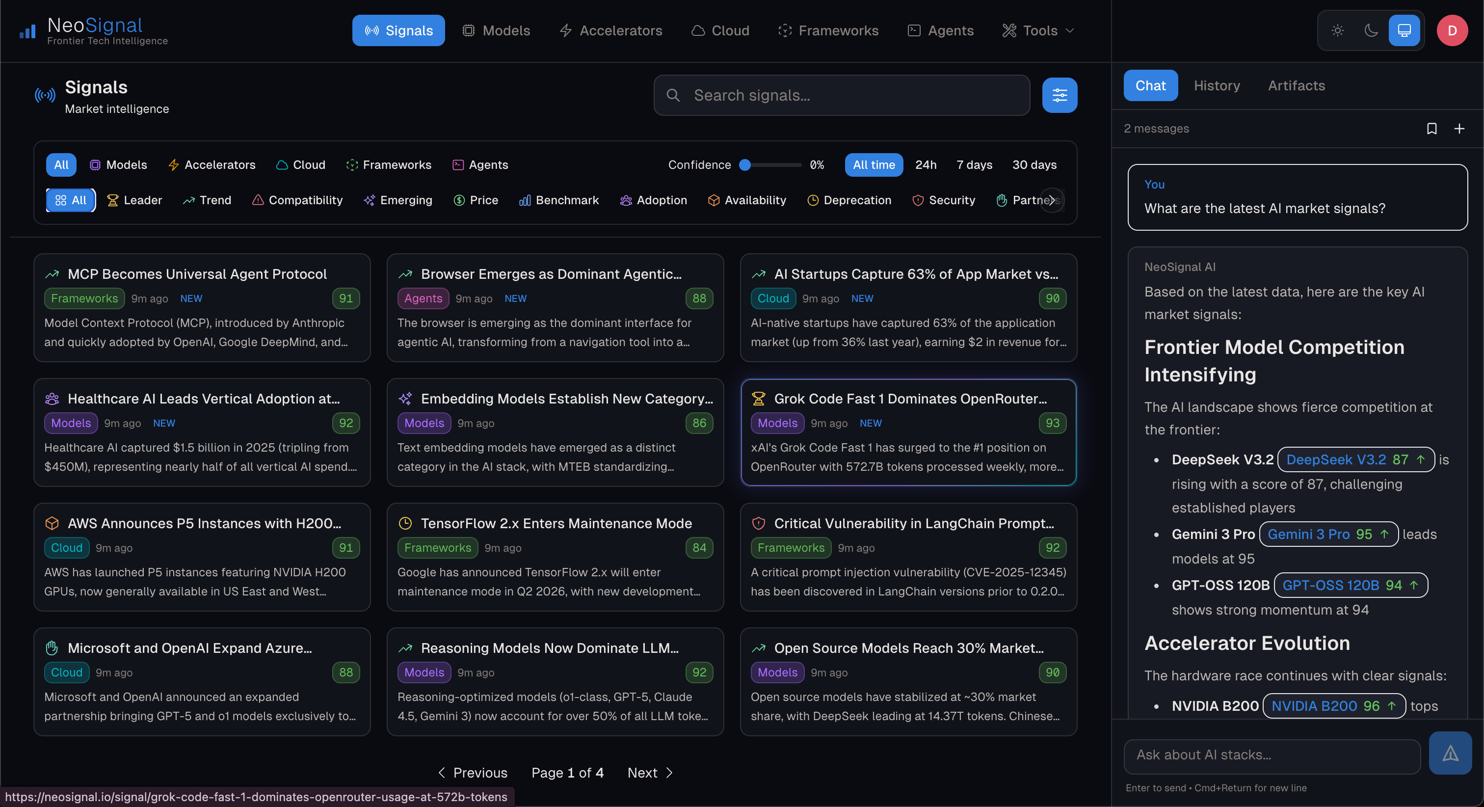 NeoSignal - Screenshot 4 showing product features and functionality