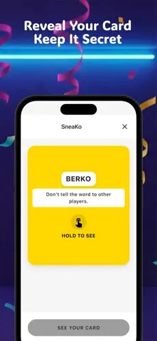 Sneako: Party Word Game - Screenshot 2 showing product features and functionality