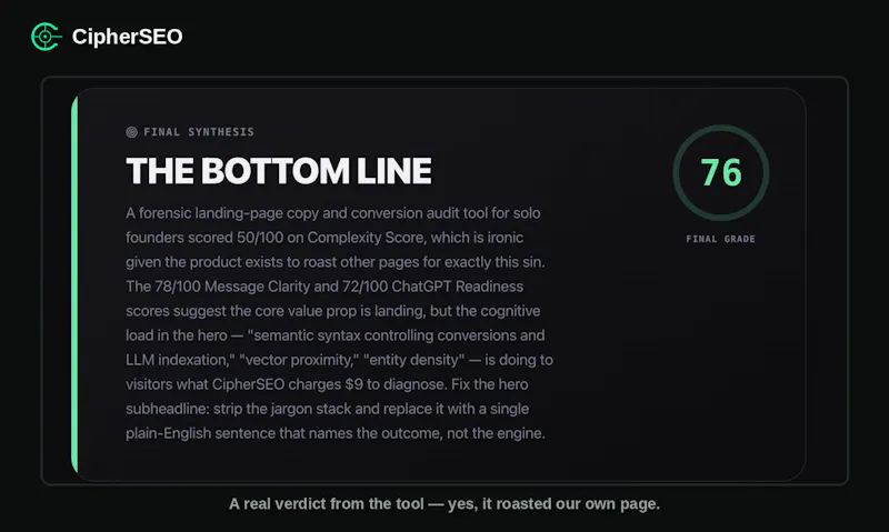 Landing Page SEO Audit — CipherSEO screenshot 7