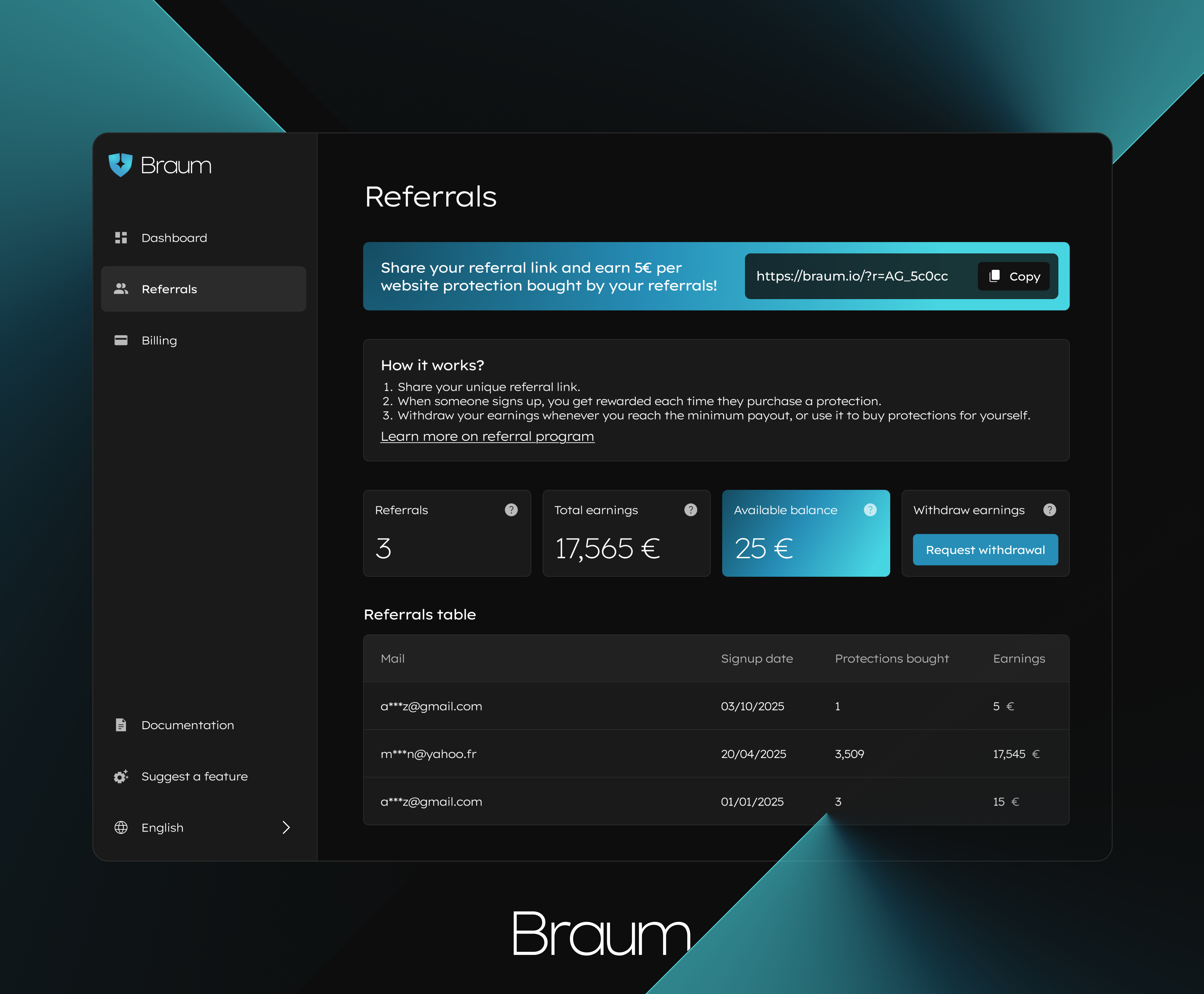 Braum -  Keep control over your websites until you get paid media 3