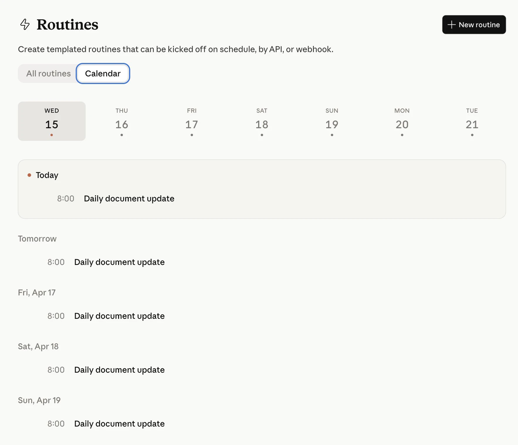 Claude Code Routines screenshot 4