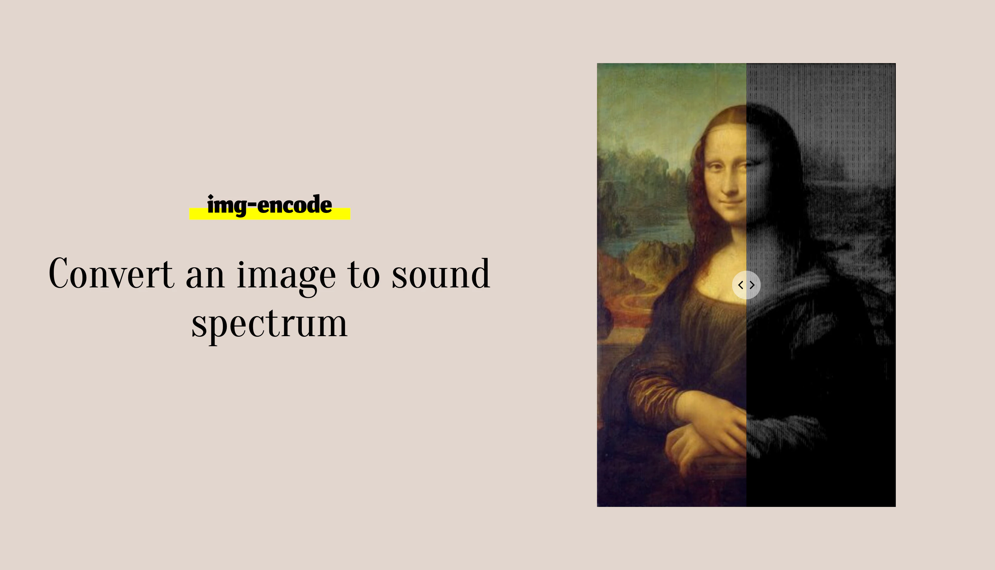 Convert an image to sound spectrum