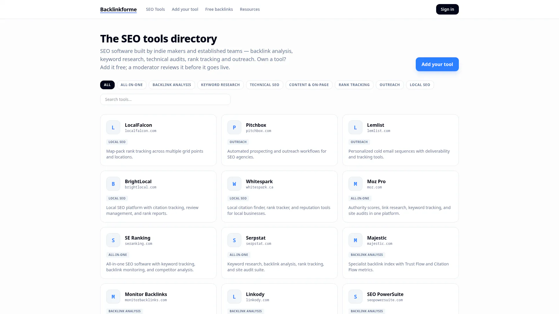 Backlinkforme — SEO Tools Directory gallery image