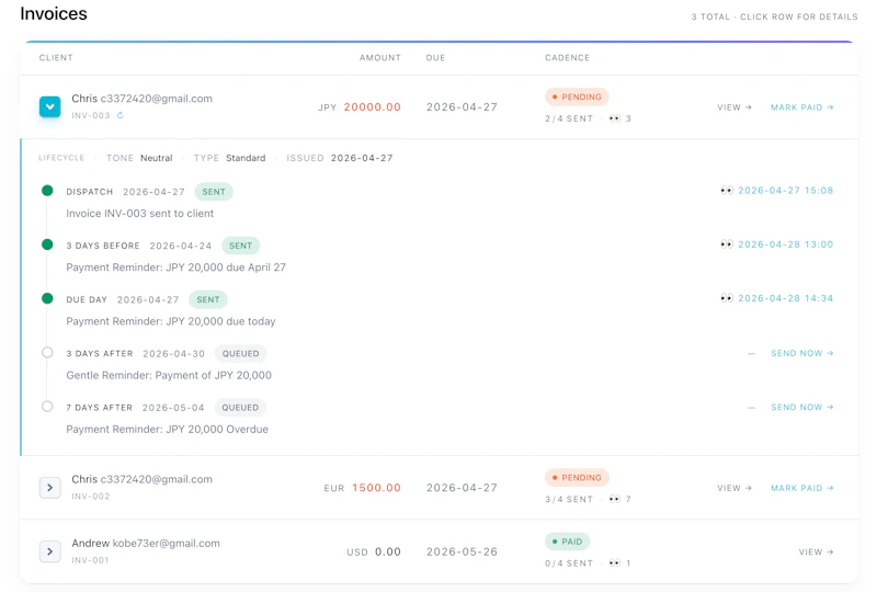 Invoice Reminder screenshot 3