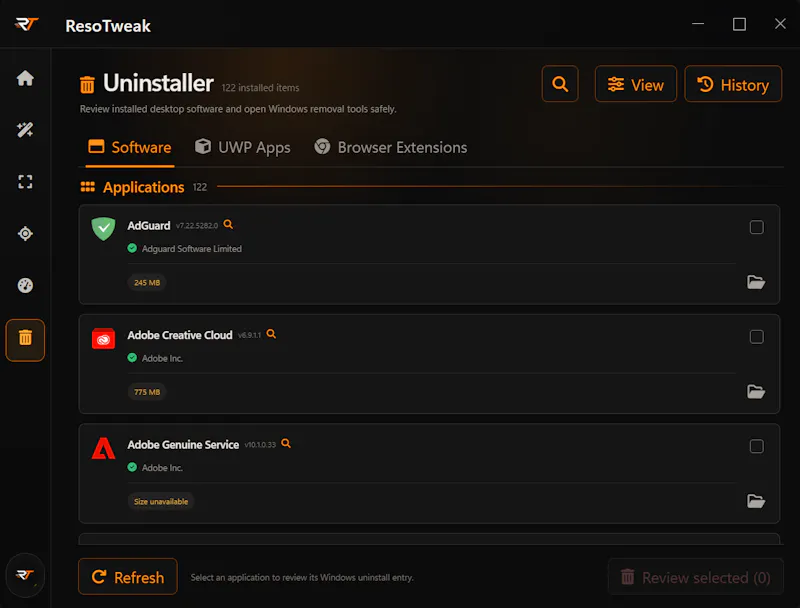 ResoTweak — Your PC. Ready when you are. screenshot 2