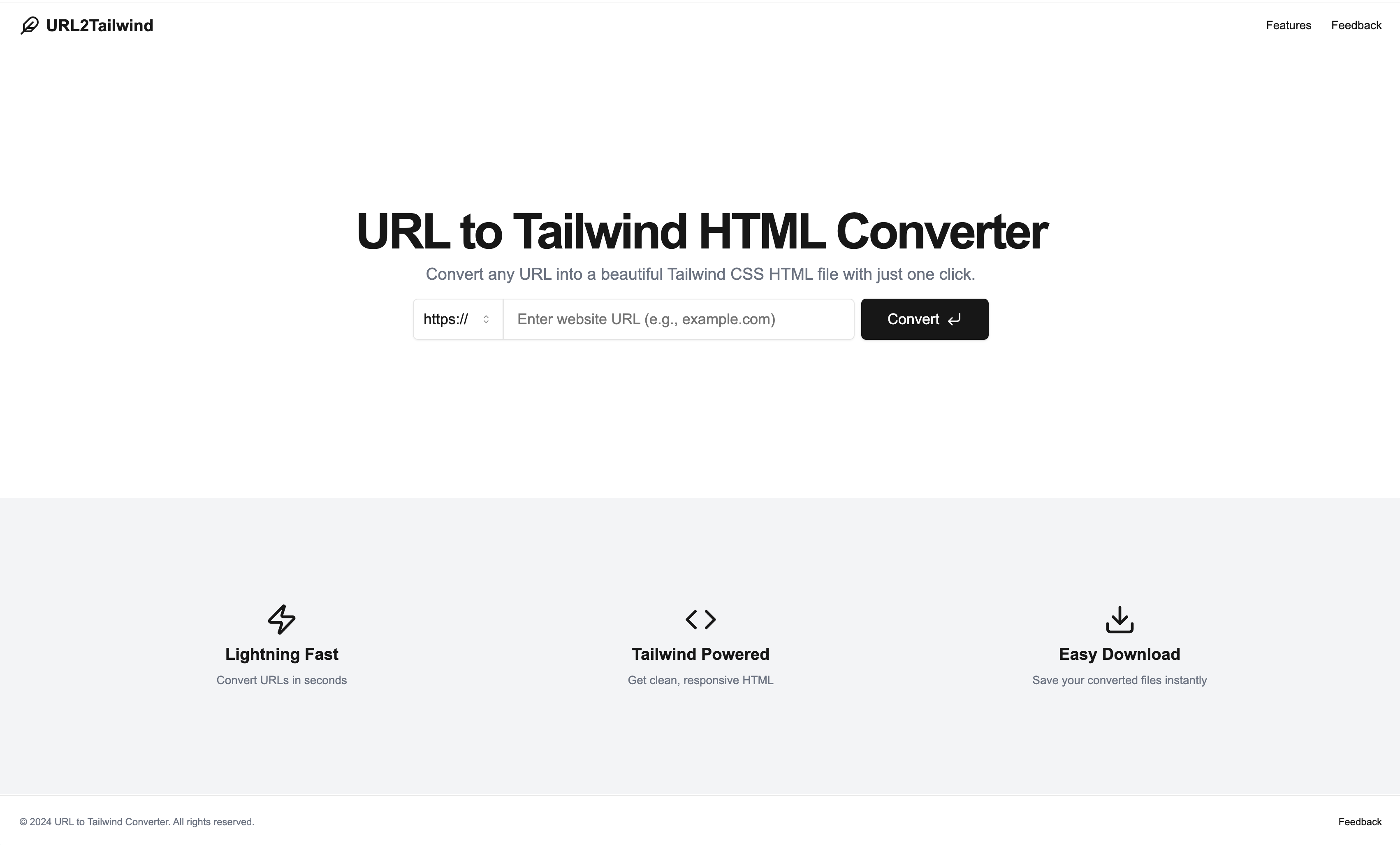 startuptile URL2Tailwind-Convert Any URL to Tailwind CSS HTML