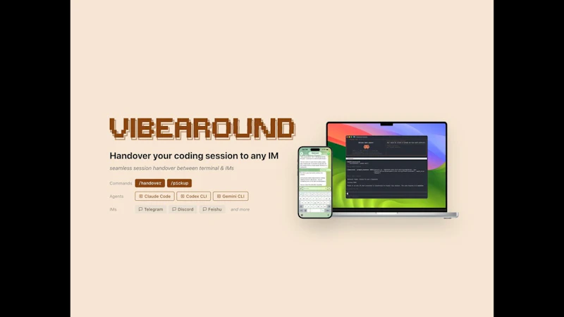 VibeAround screenshot 1 (video preview)