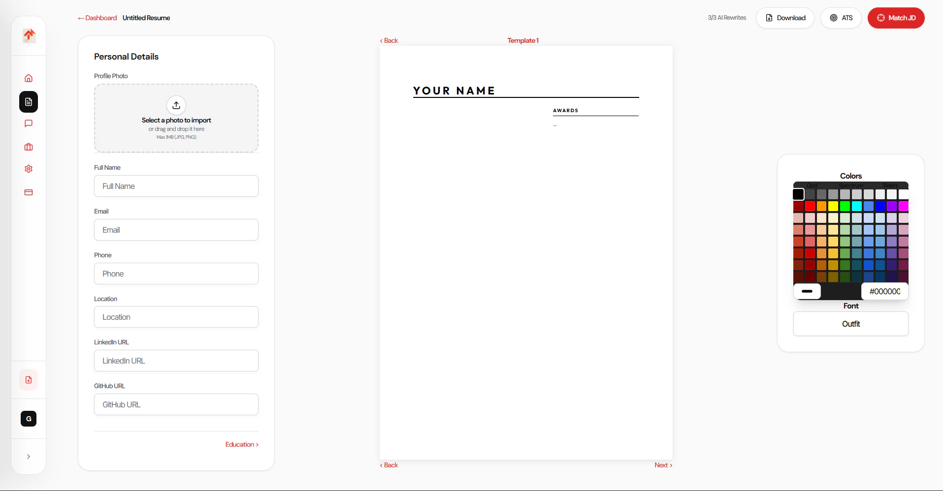 ResumeOS screenshot 2
