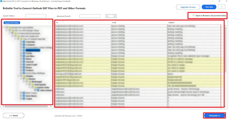 MacSonik OST to PST Converter screenshot 3