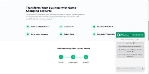 VedroAI - Main product screenshot demonstrating key features and user interface