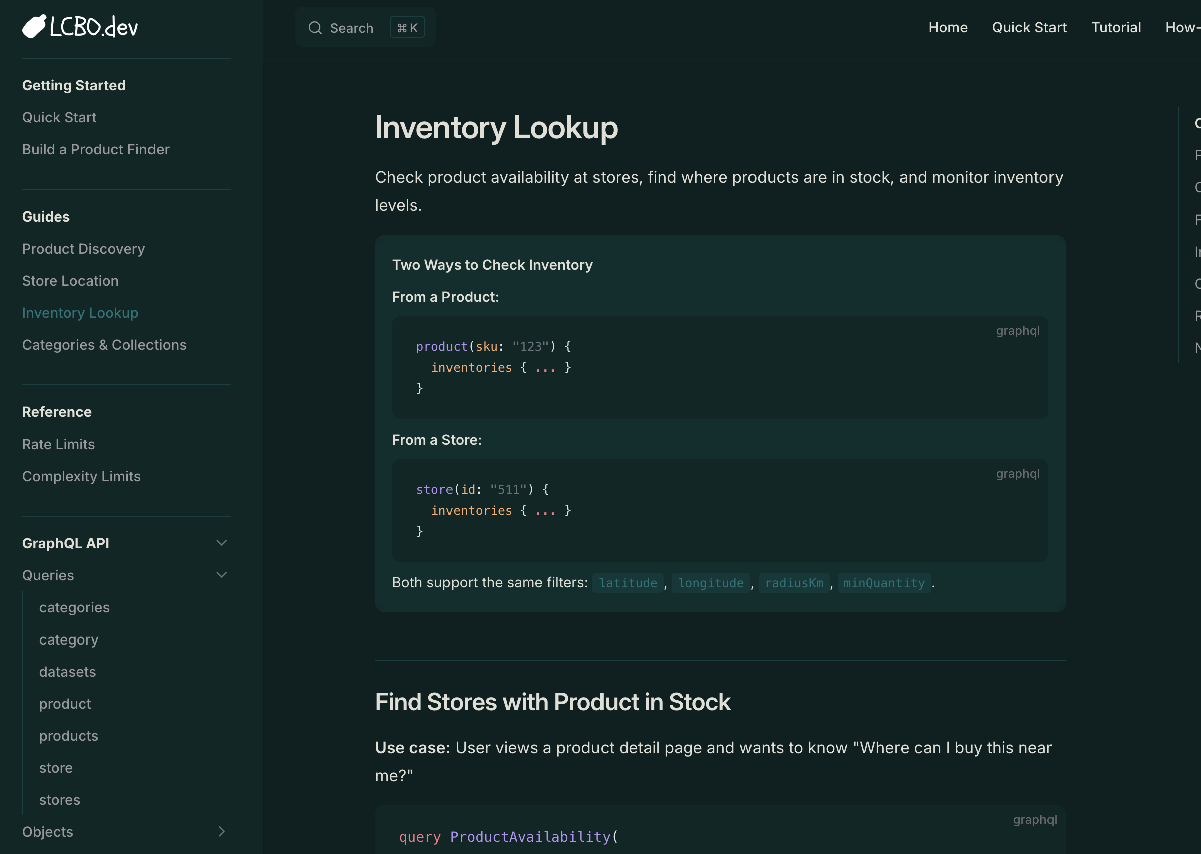 LCBO.dev - Screenshot 2 showing product features and functionality