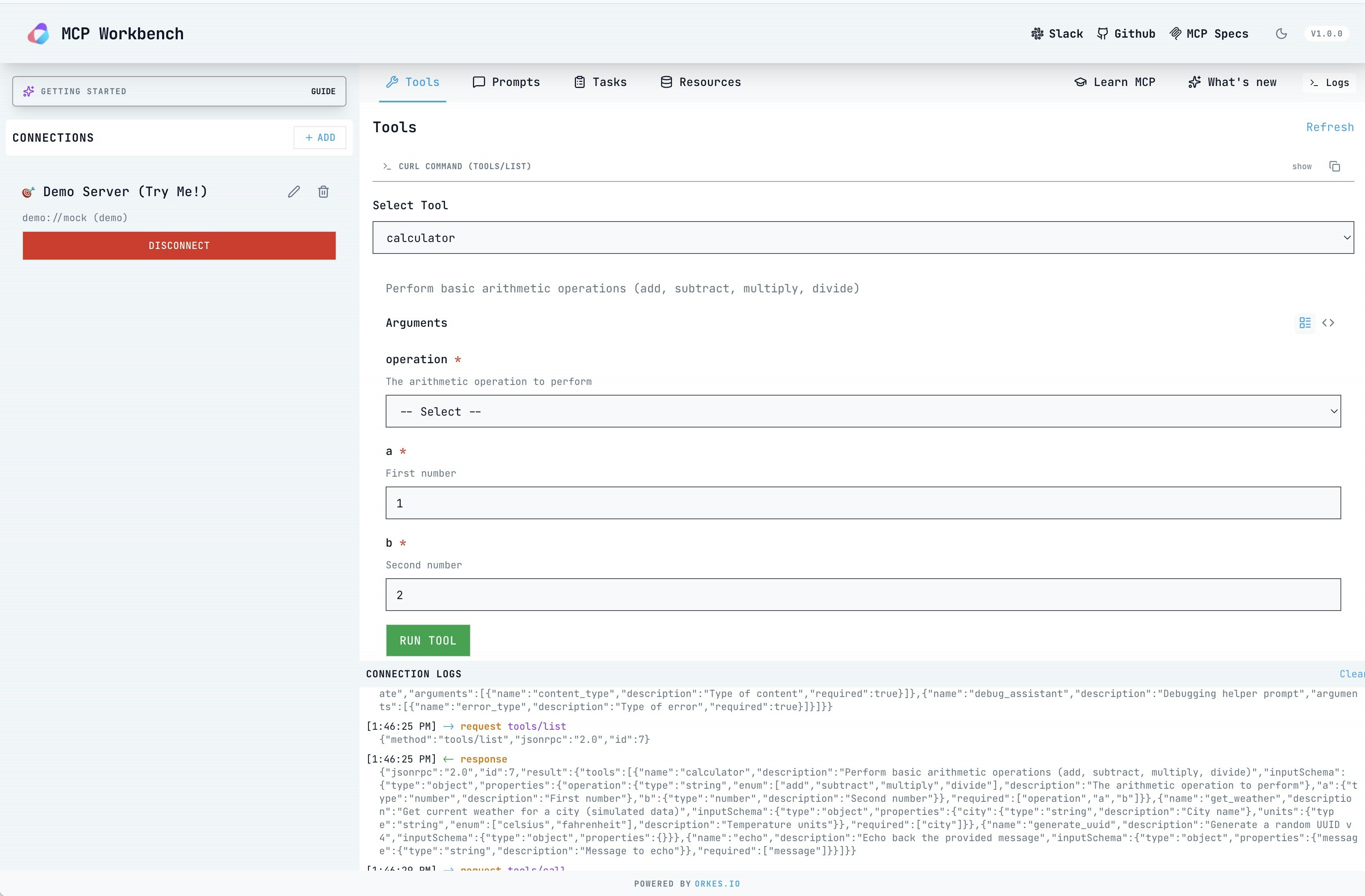 MCP Workbench gallery image
