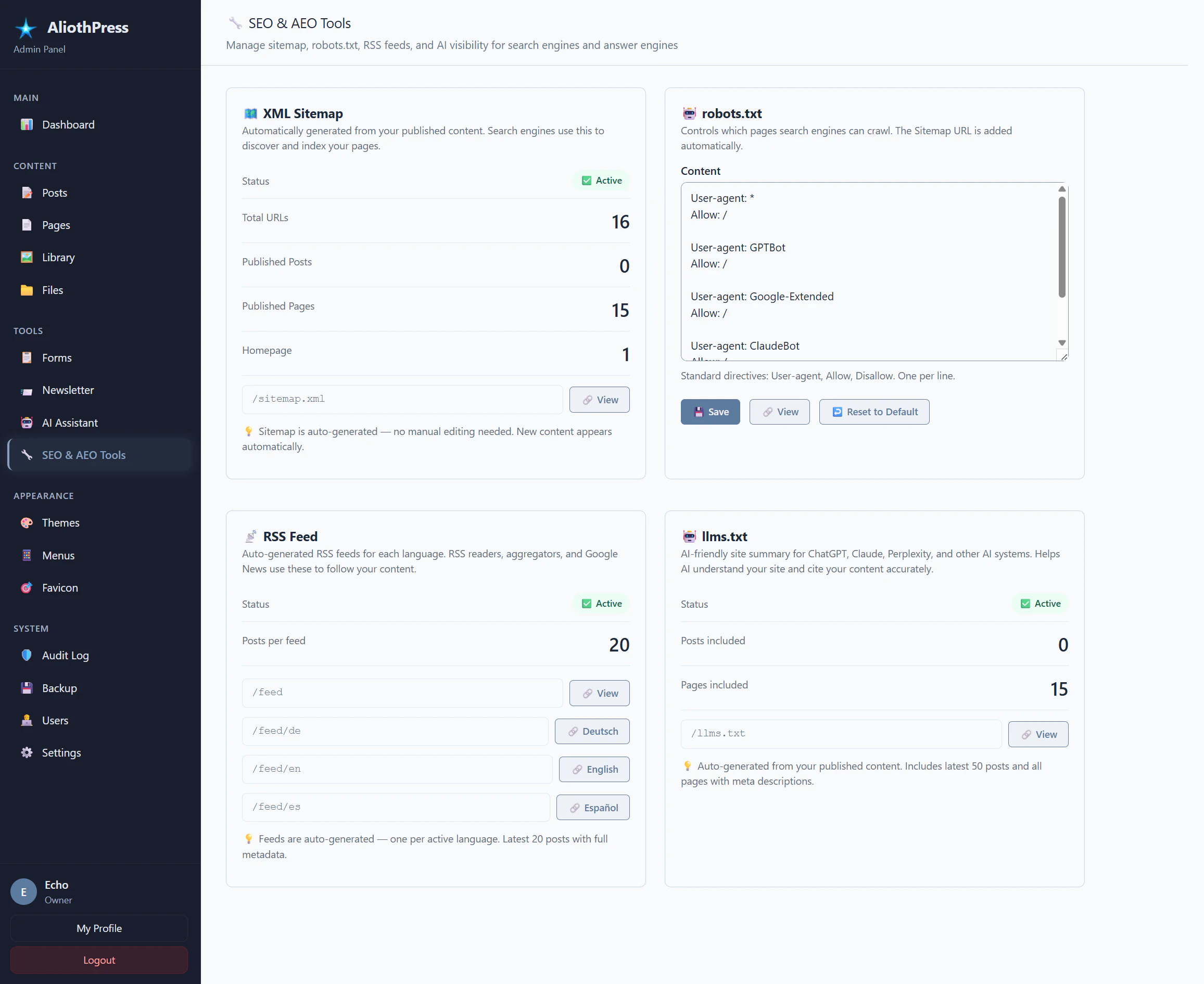 AliothPress screenshot 1