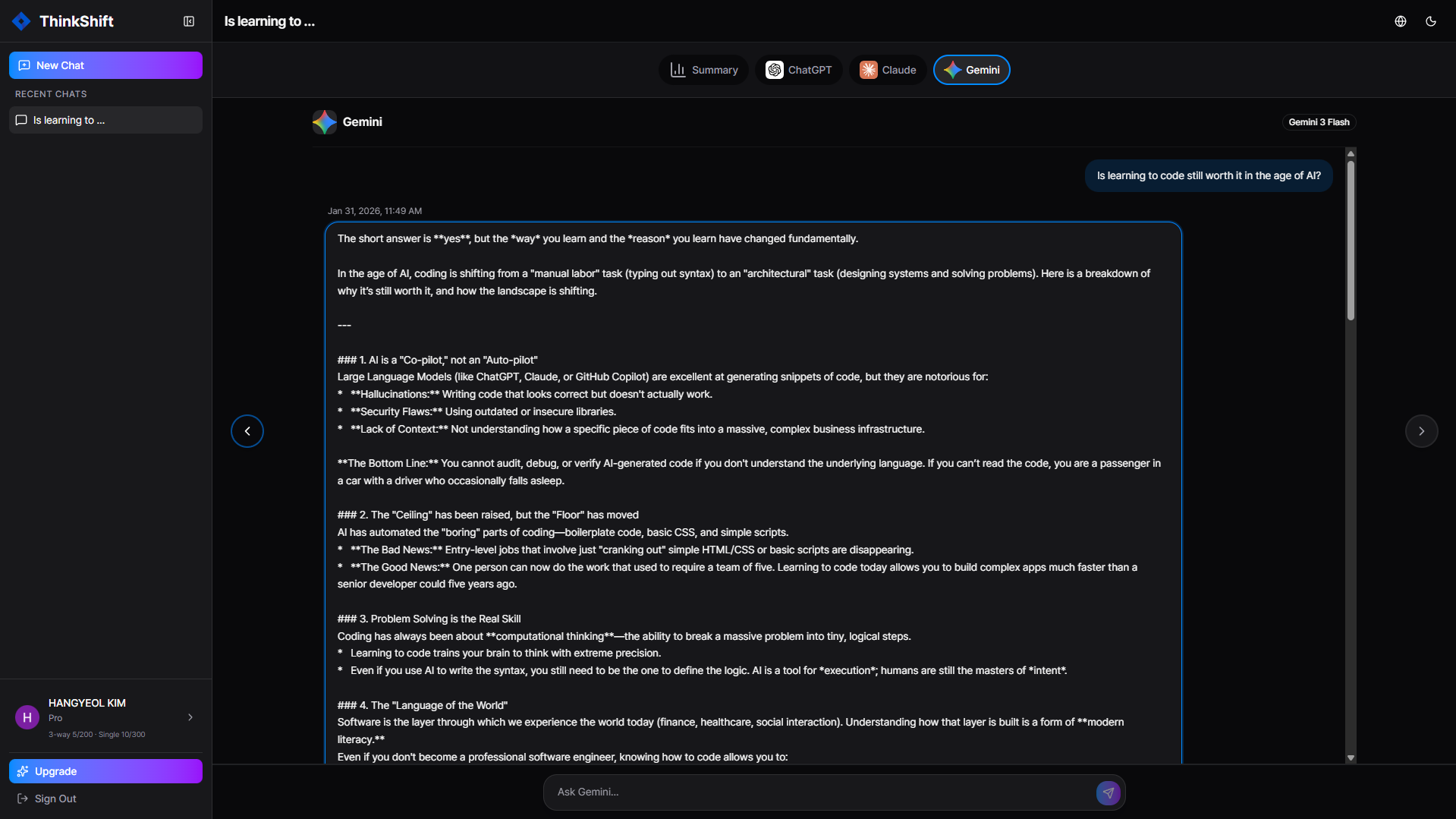 ThinkShift - Screenshot 4 showing product features and functionality