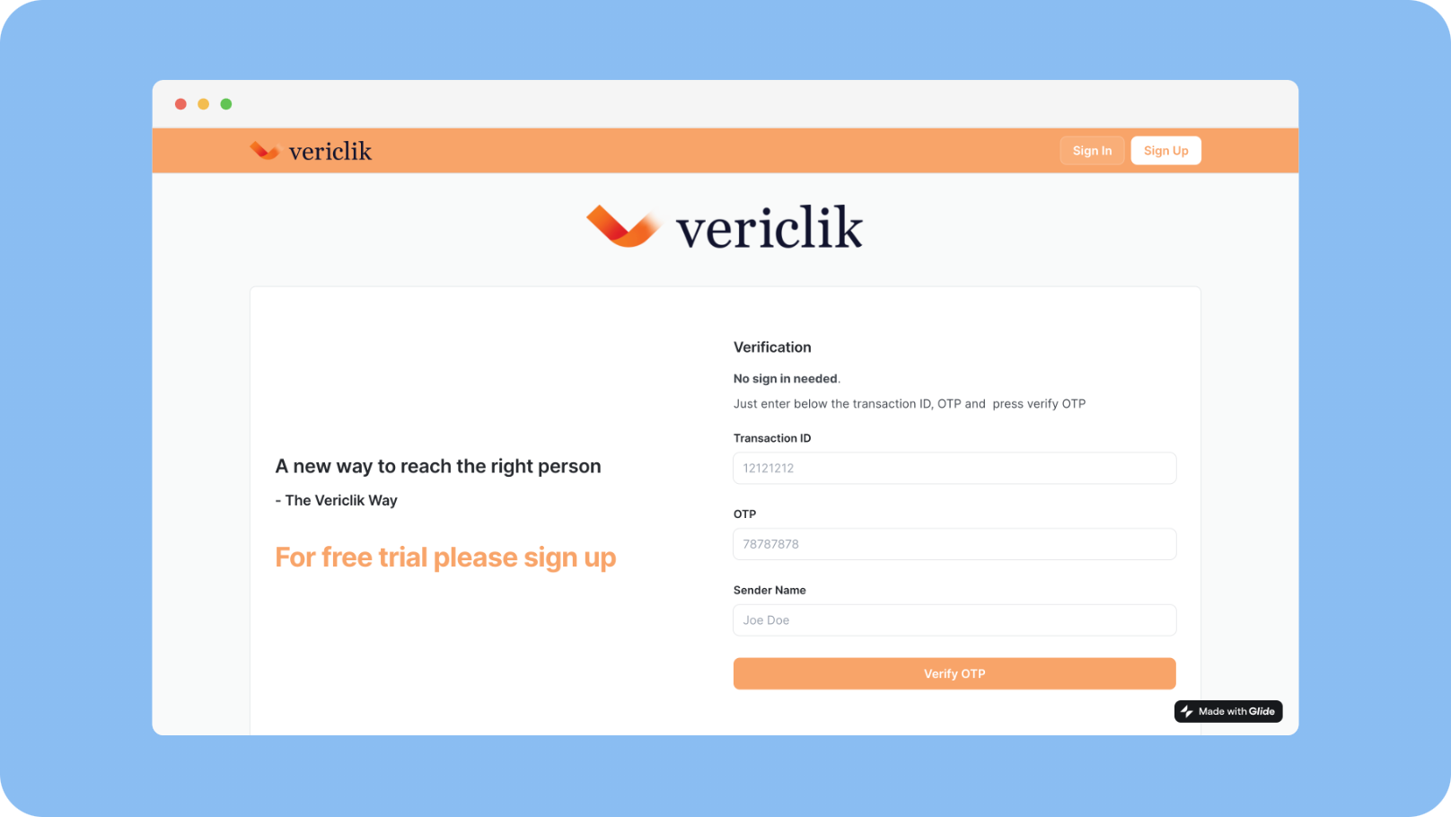 startuptile Vericlik-Verify deliveries documents and access with a single click!