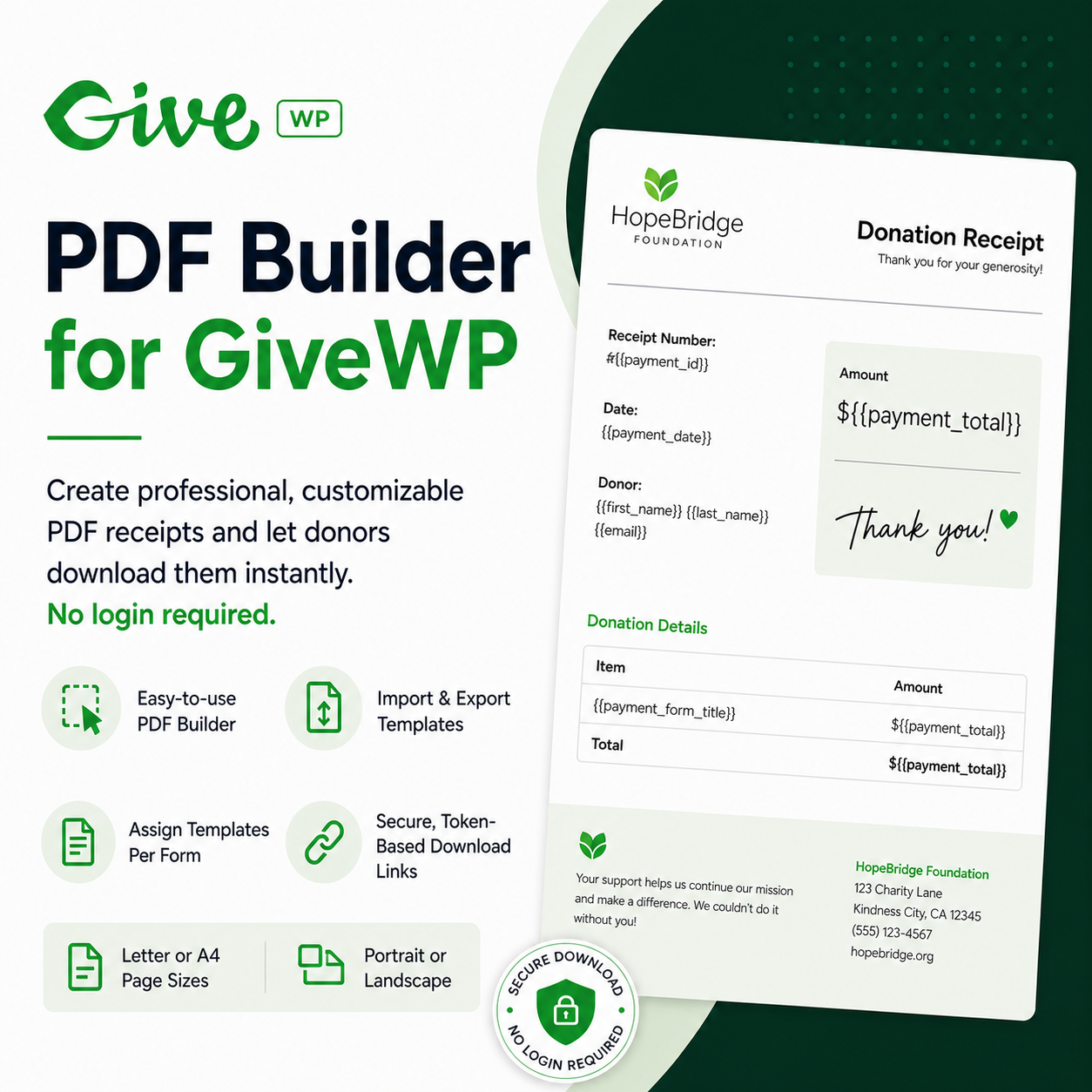 PDF Builder for GiveWP