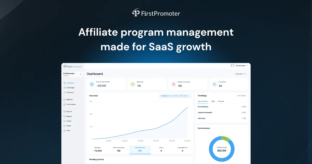 FirstPromoter のプロダクトバナー