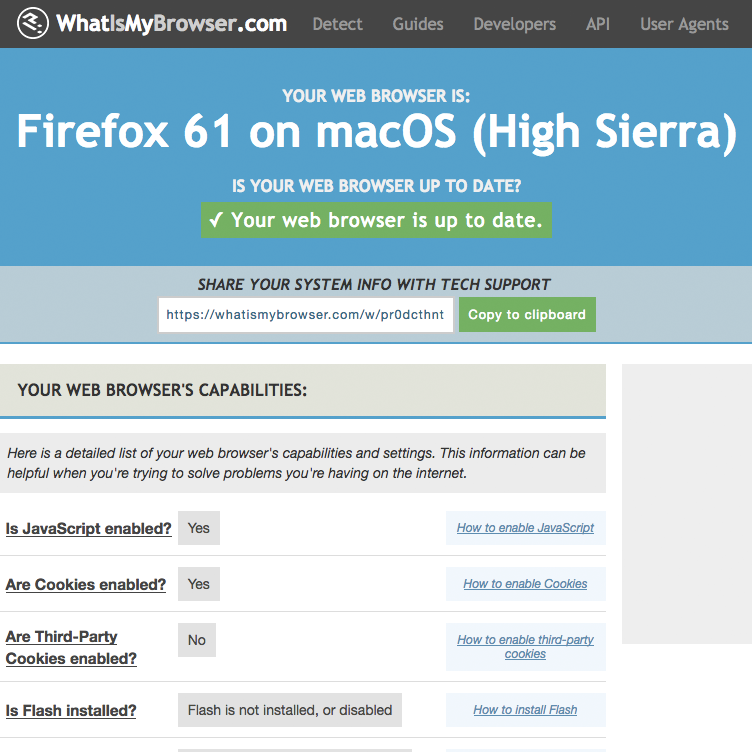 WhatIsMyBrowser.com gallery image