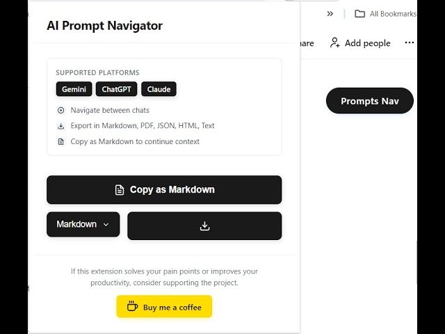 Chatgpt/gemini/claude chat export & Nav gallery image