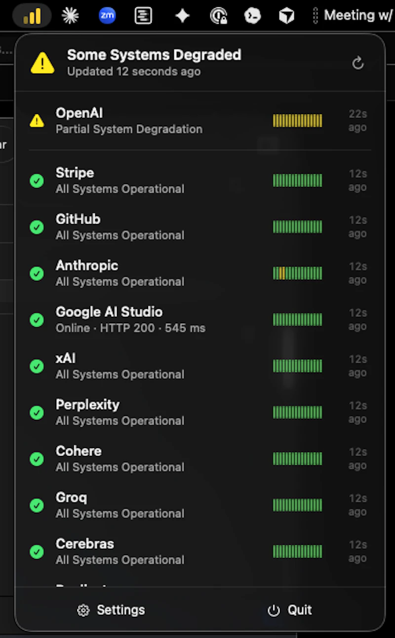 Downbar screenshot 2