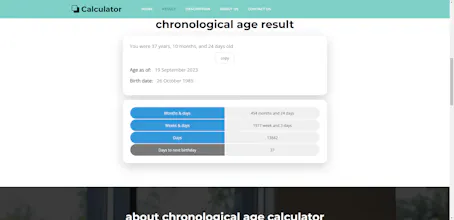 Chronological Age Calculator gallery image