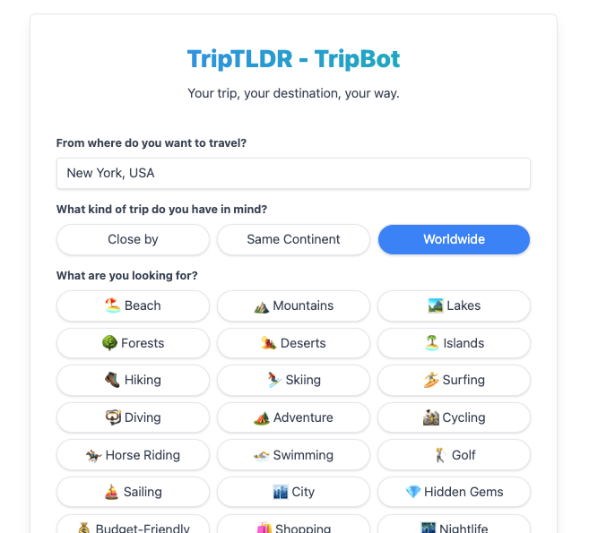 Triptldr - Directe reisideeën voor elke soort reiziger media 1