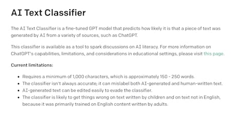 AI Text Classifier by OpenAI gallery image